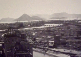 Footage of the city of Hiroshima after the bombing.